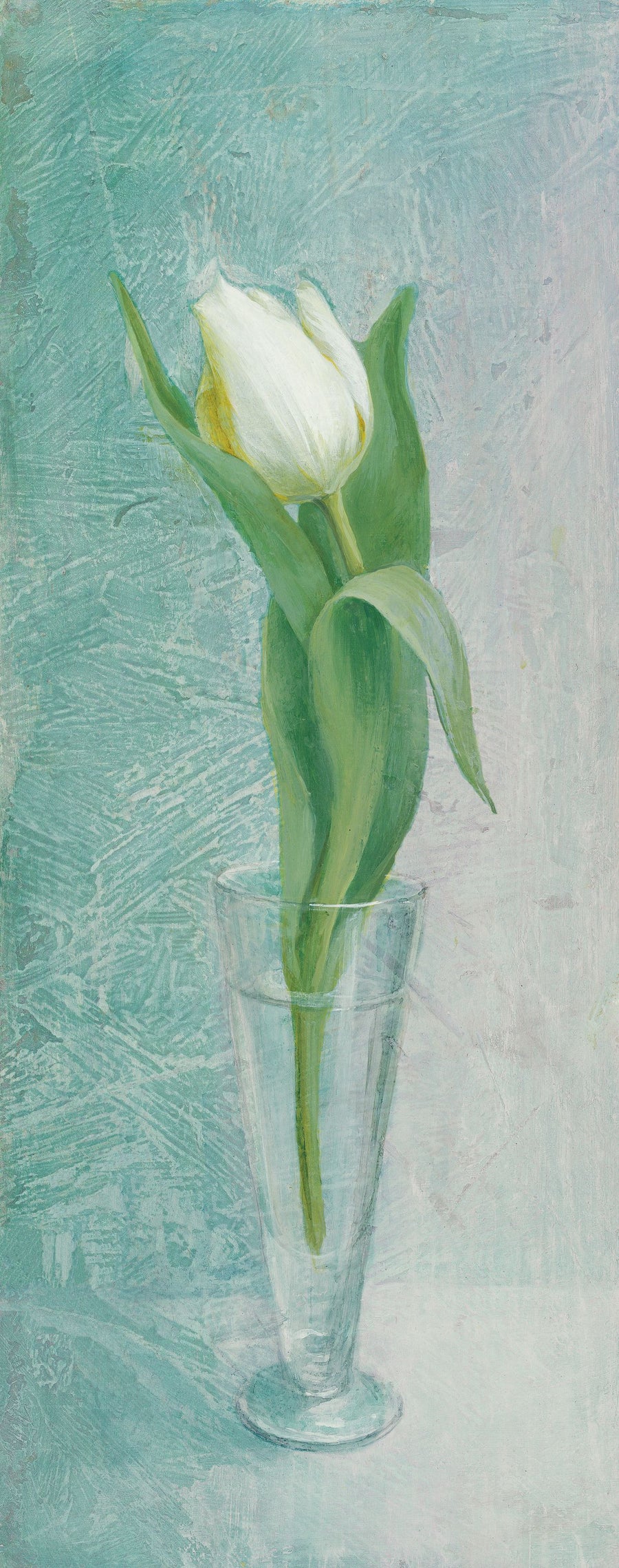 Tulip on Blue Mural Wallpaper