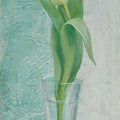 Tulip on Blue Mural Wallpaper - pure wallpaper artwork