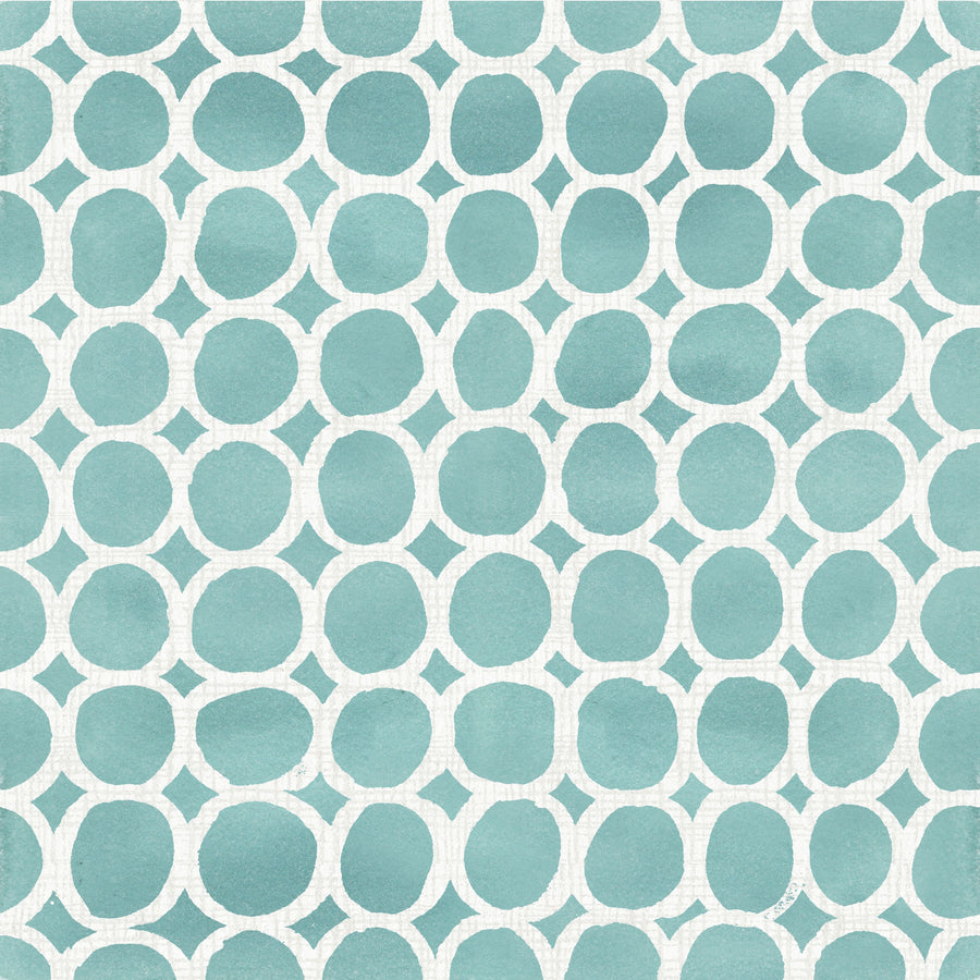 Mixed Blue Circles Inverse Mural Wallpaper