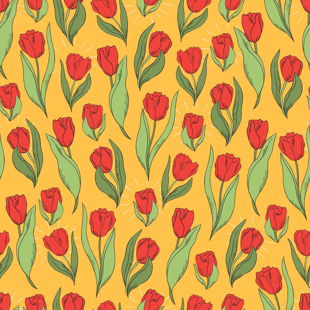 Love Tulip Mural Wallpaper - pure wallpaper artwork