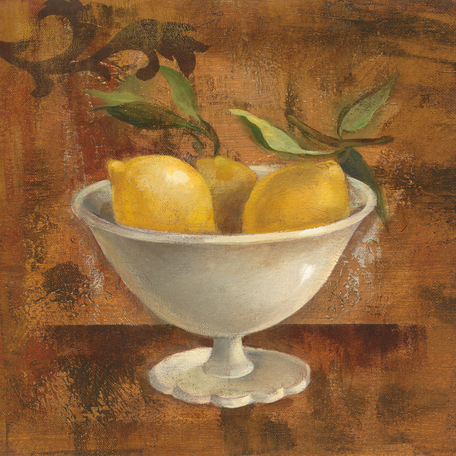 Lemons in Old Bowl Mural Wallpaper