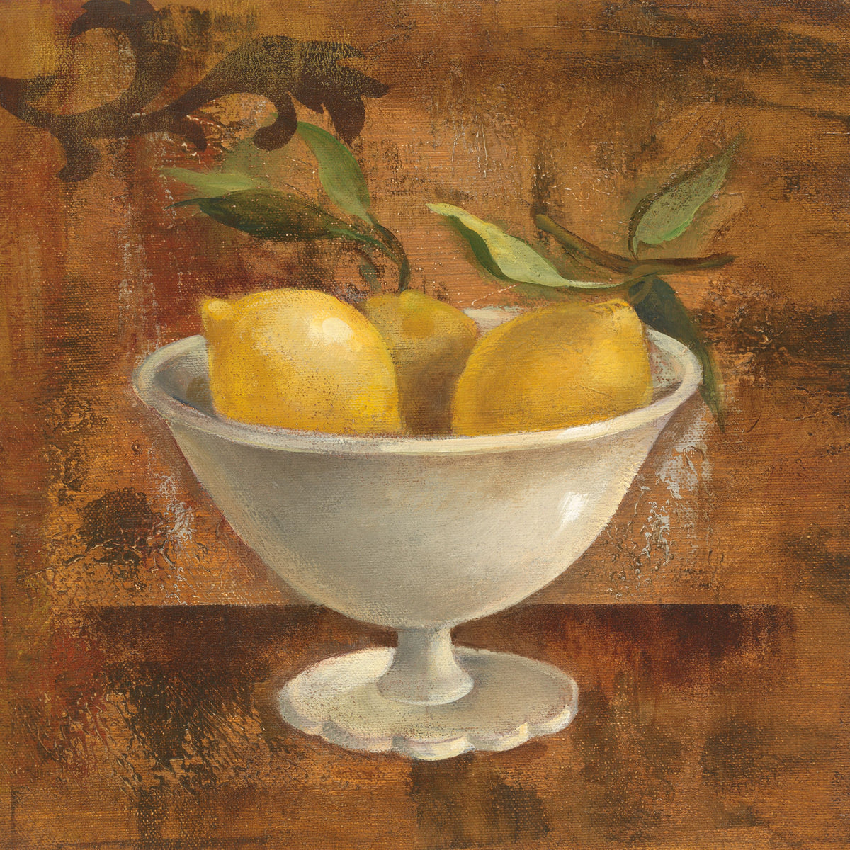 Lemons in Old Bowl Mural Wallpaper - pure wallpaper artwork