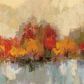 Autumn River Reflection Mural Wallpaper - pure wallpaper artwork