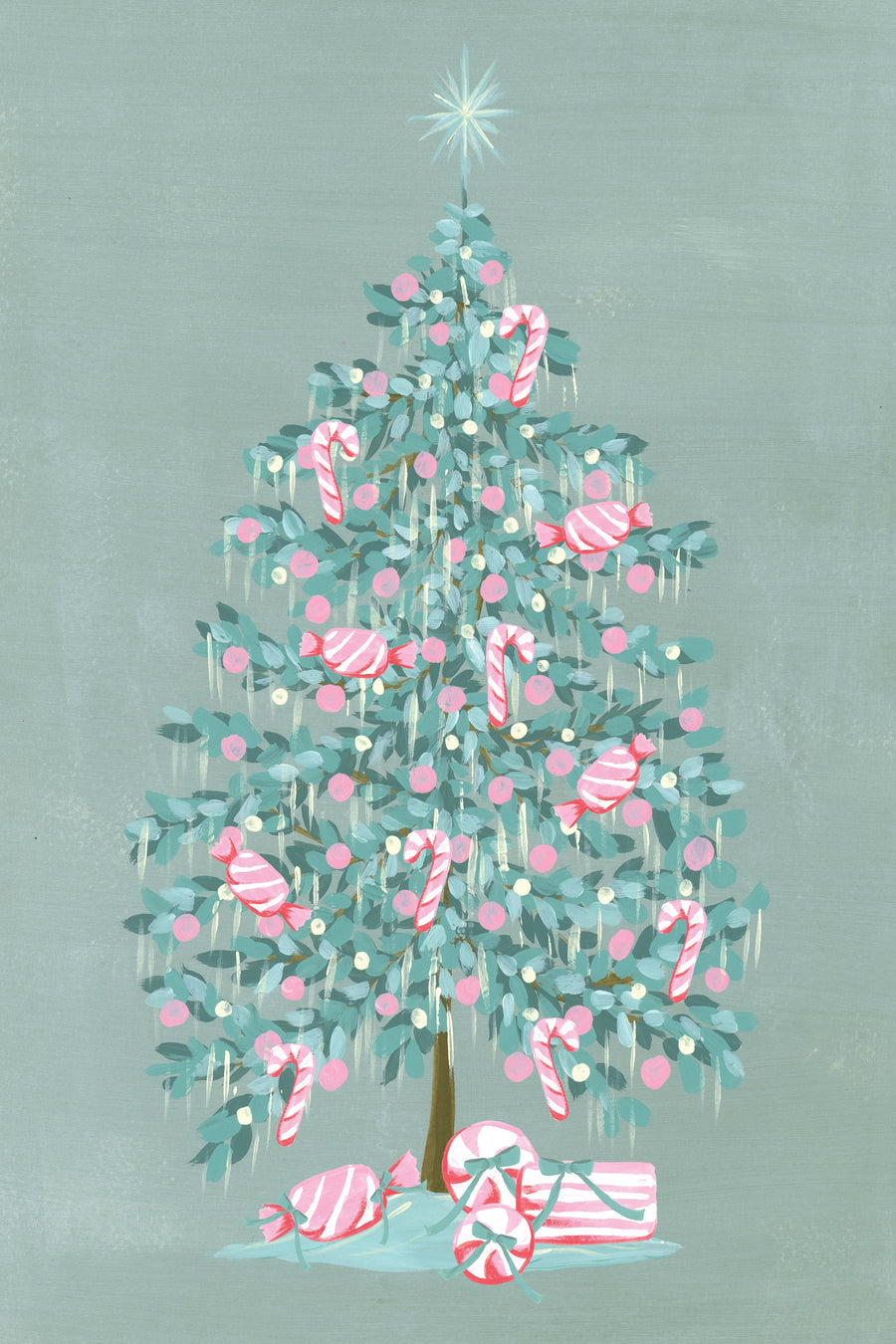 Candy Store Christmas Tree Mural Wallpaper