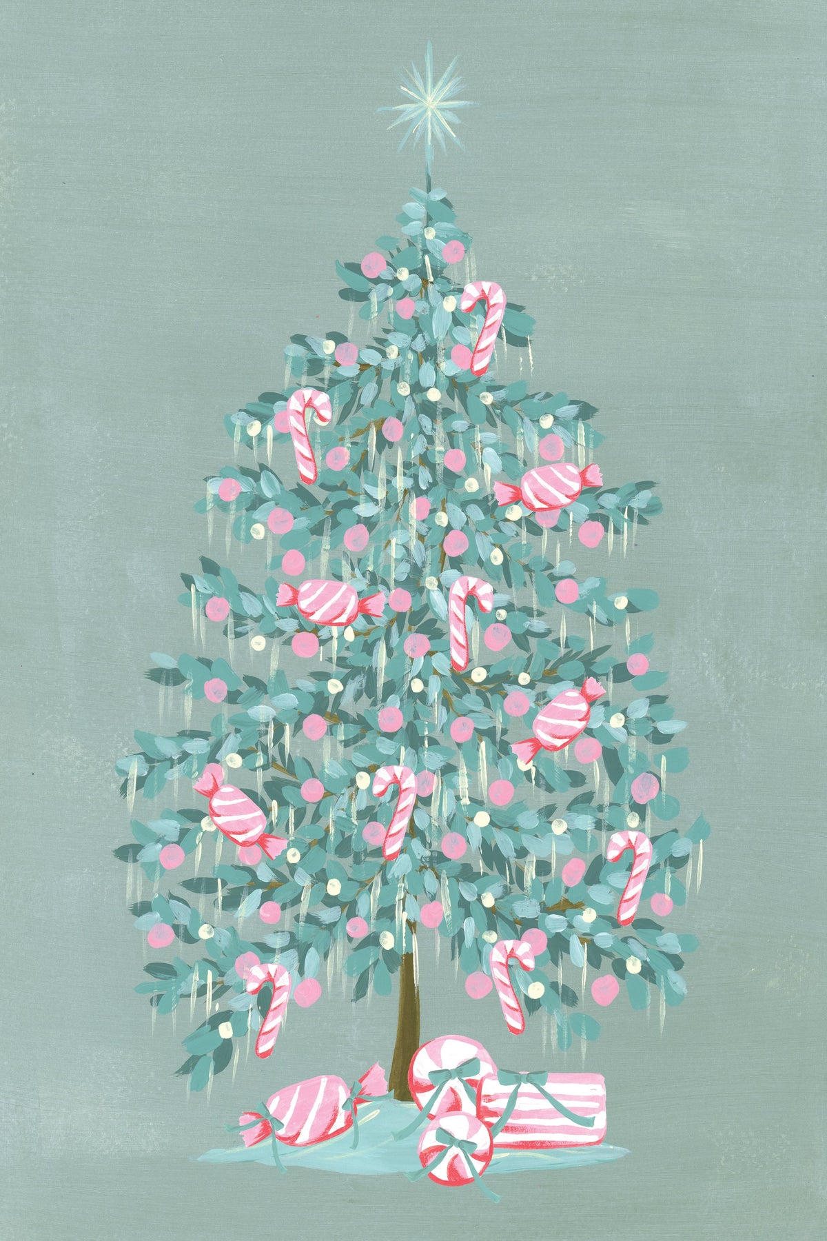 Candy Store Christmas Tree Mural Wallpaper - pure wallpaper artwork