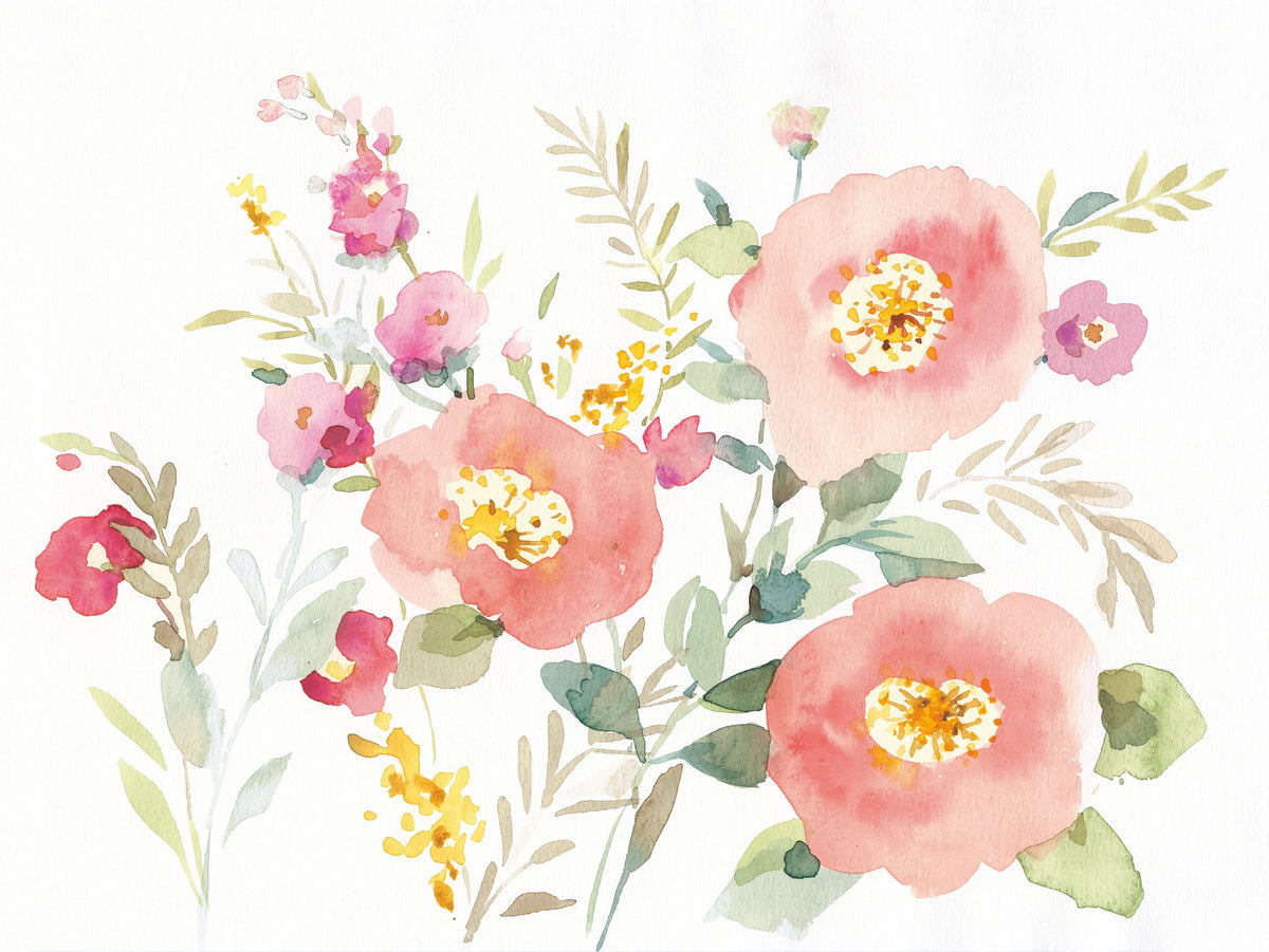 Jewels Florals Mural Wallpaper - pure wallpaper artwork