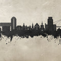 Stavanger Norway Skyline Concrete Mural Wallpaper - pure wallpaper artwork