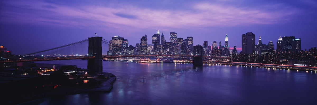 Twilight Bridge Horizon Mural Wallpaper - pure wallpaper artwork