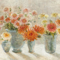 Dahlias in Vases Mural Wallpaper - pure wallpaper artwork