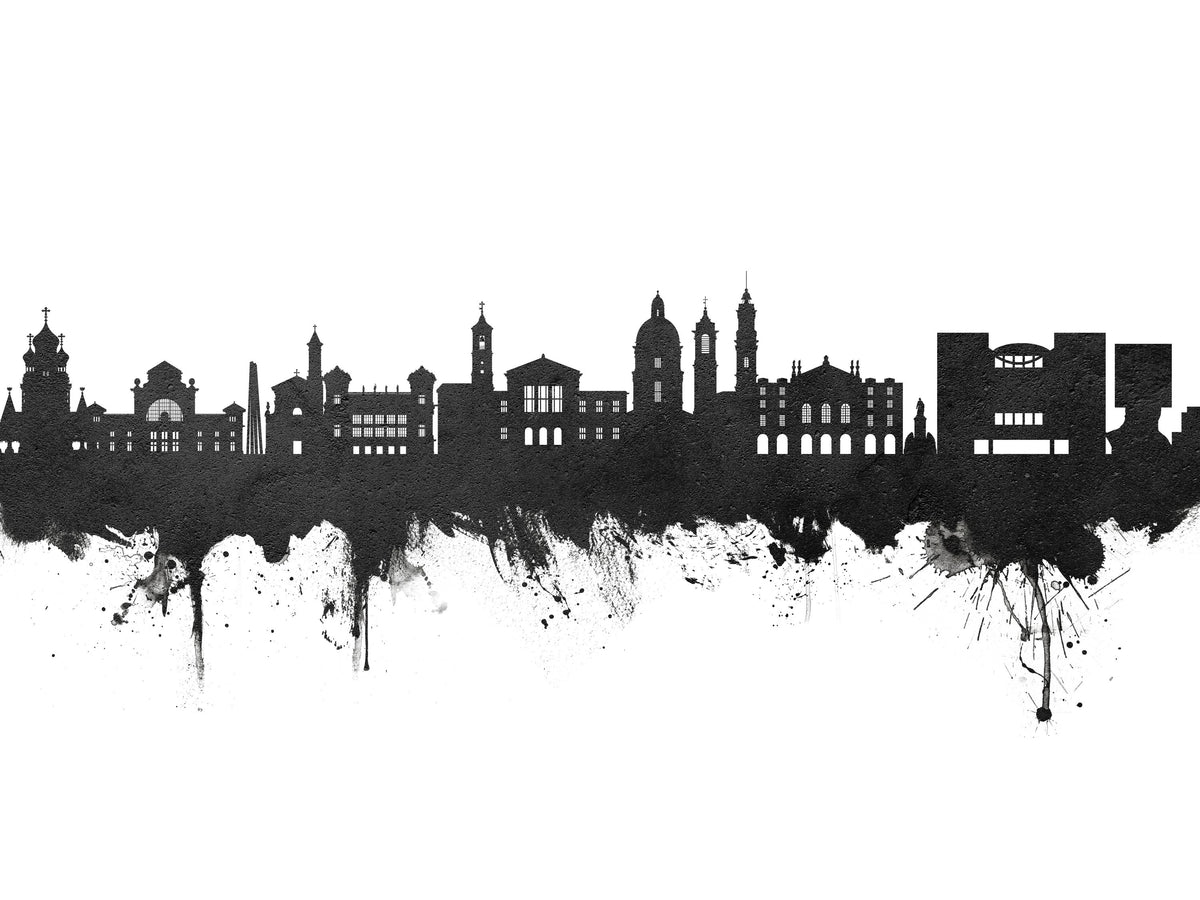 Nice France Skyline Black & White Mural Wallpaper - pure wallpaper artwork