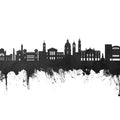 Nice France Skyline Black & White Mural Wallpaper - pure wallpaper artwork