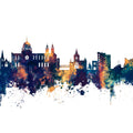 Galway Ireland Skyline Blue & Bronze Mural Wallpaper - pure wallpaper artwork