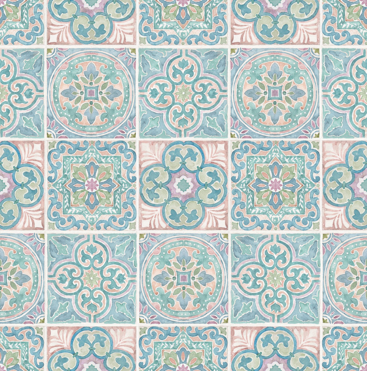 Ocean Tiles Mural Wallpaper - pure wallpaper artwork