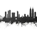 Mumbai Skyline India Bombay Black & White Mural Wallpaper - pure wallpaper artwork