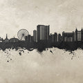 Myrtle Beach South Carolina Skyline Concrete Mural Wallpaper - pure wallpaper artwork