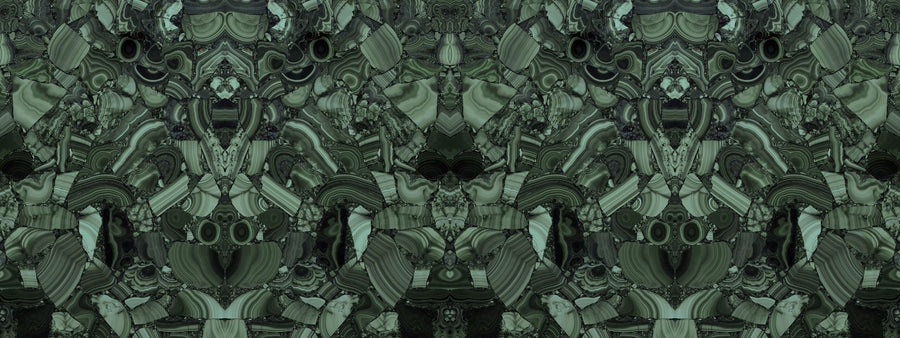 Abstract Wallpaper Mural – Modern Art Wall Mural – Malachite Vortex, Forest Green printable artwork