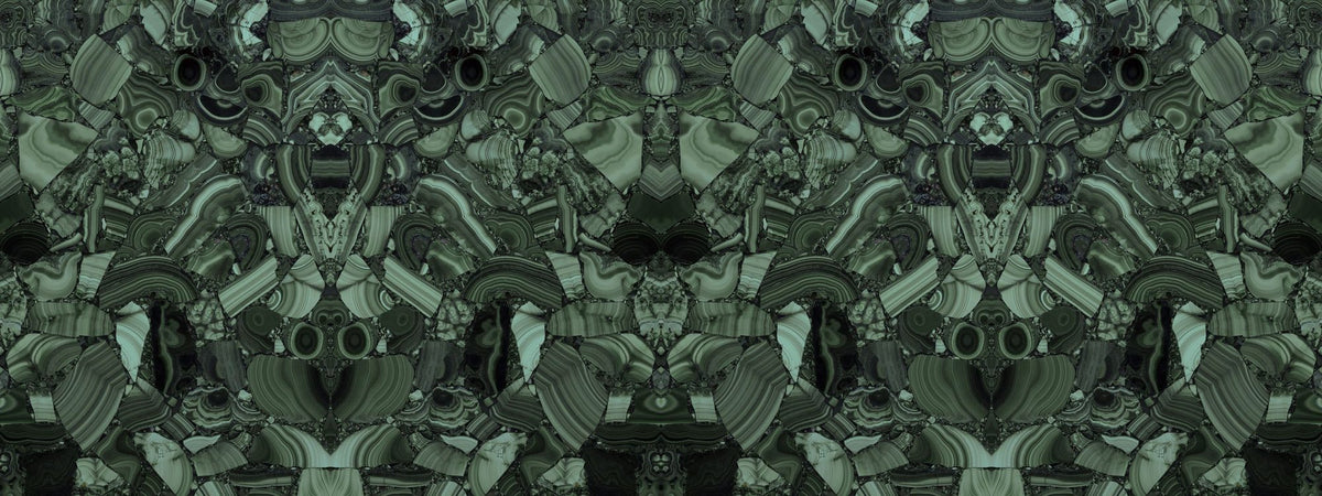 Malachite Vortex, Forest Green Mural Wallpaper - pure wallpaper artwork