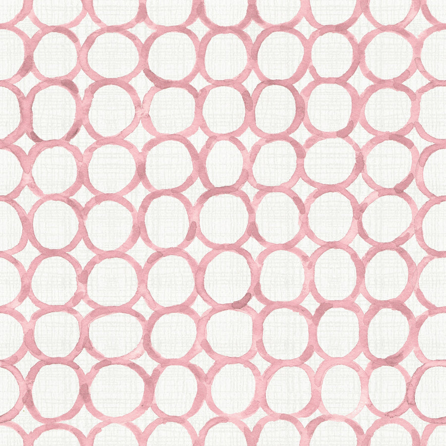 Mixed Red Circles Mural Wallpaper