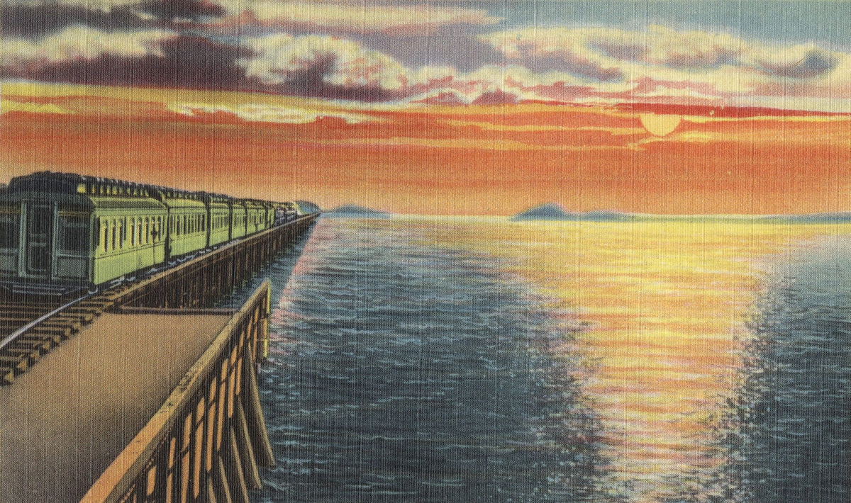 Greetings From Train Sunset Mural Wallpaper - pure wallpaper artwork