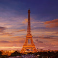 Eiffel Tower At Sunset Mural Wallpaper - pure wallpaper artwork