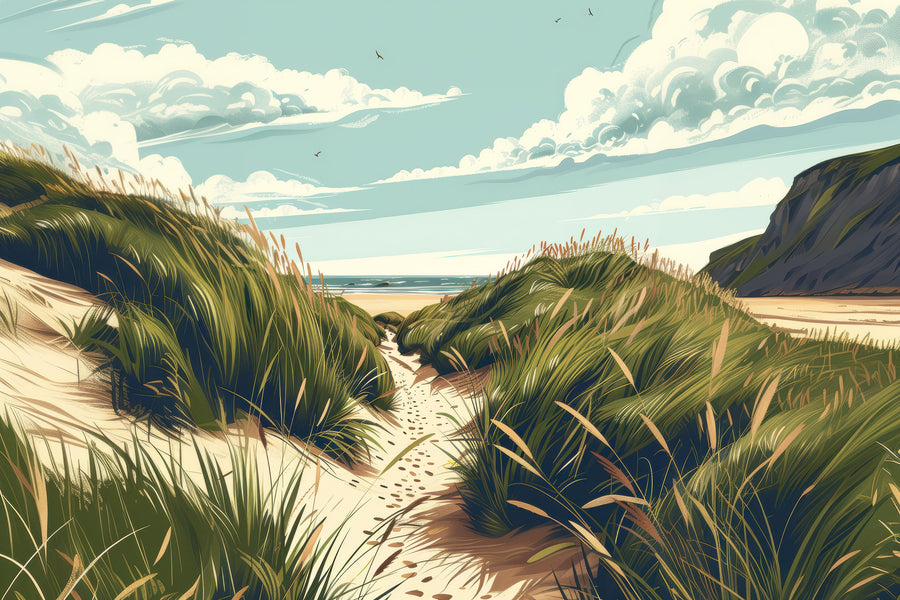 Travel Cornwall Dunes Mural Wallpaper
