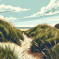 Travel Cornwall Dunes Mural Wallpaper - pure wallpaper artwork