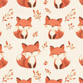 Smiling Foxes Mural Wallpaper - pure wallpaper artwork