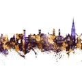 Isle of Wight England Skyline Purple & Gold Mural Wallpaper - pure wallpaper artwork