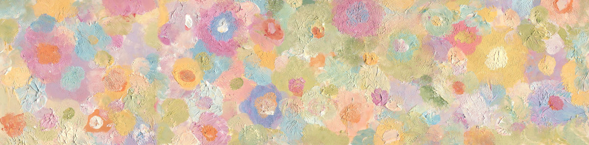 Happy Oil Painted Flowers, Warm Pink Mural Wallpaper - pure wallpaper artwork