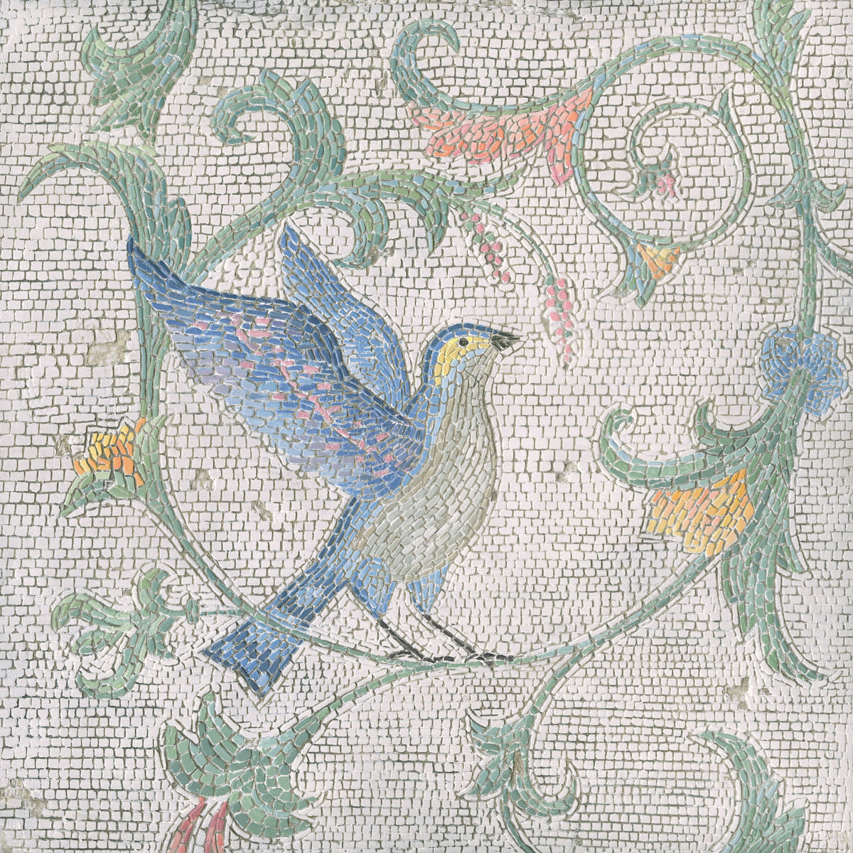 Mosaic Birds I Mural Wallpaper - pure wallpaper artwork