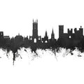 Warwick England Skyline Black & White Mural Wallpaper - pure wallpaper artwork