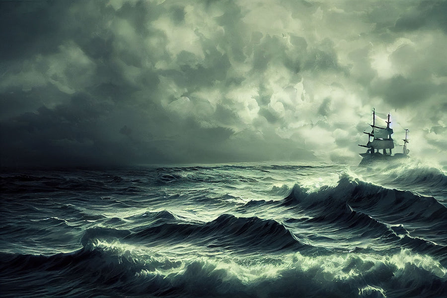 Mystery Ship Mural Wallpaper