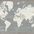 Slate World Map Mural Wallpaper - pure wallpaper artwork