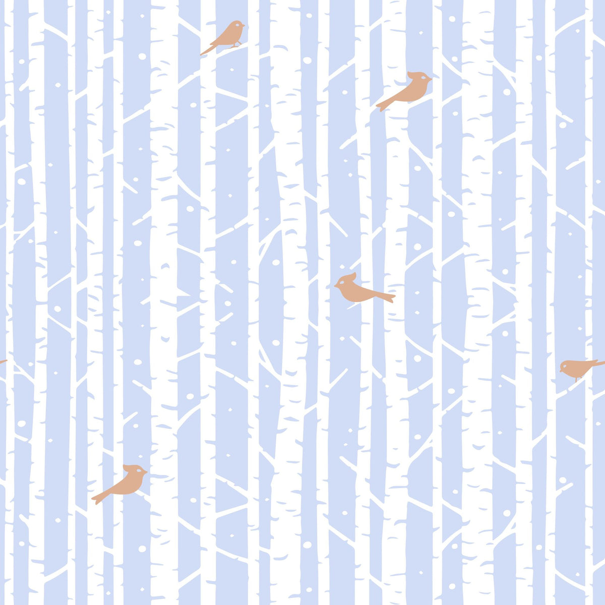 Forest View, Sky Blue Mural Wallpaper - pure wallpaper artwork