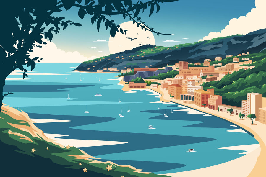 Travel Cote D'Azur Mural Wallpaper