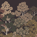 Overleaf Woodland, Cocoa Mural Wallpaper - pure wallpaper artwork