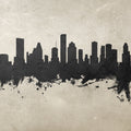 Houston Skyline Concrete Mural Wallpaper - pure wallpaper artwork