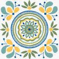 Tex Mex Mandala Tile IV Mural Wallpaper - pure wallpaper artwork