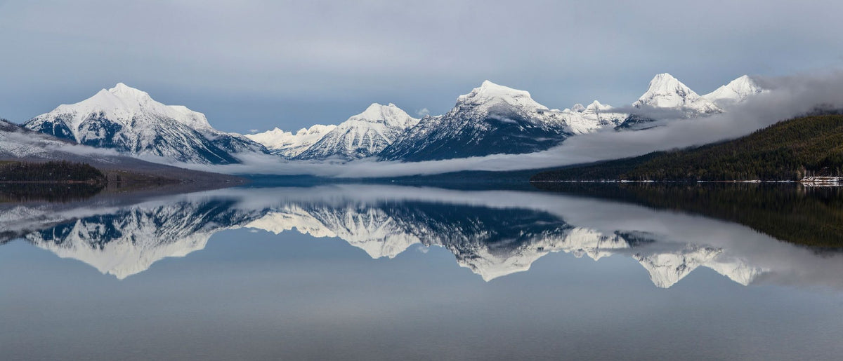 Mountains Over Lake Mural Wallpaper - pure wallpaper artwork
