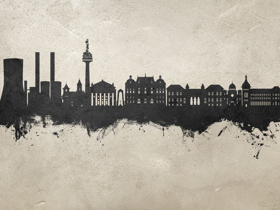 Galaţi Romania Skyline Concrete Mural Wallpaper