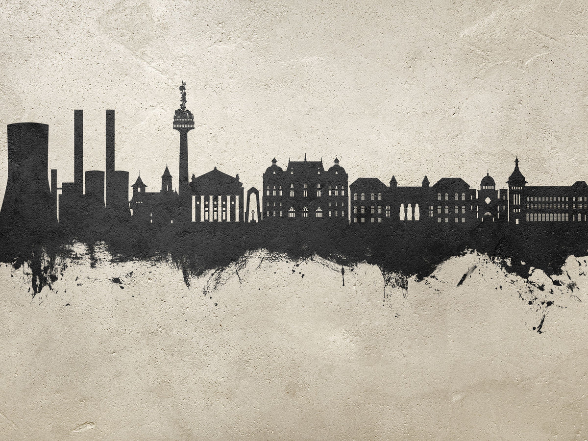 Galaţi Romania Skyline Concrete Mural Wallpaper - pure wallpaper artwork