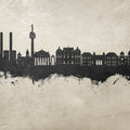 Galaţi Romania Skyline Concrete Mural Wallpaper - pure wallpaper artwork