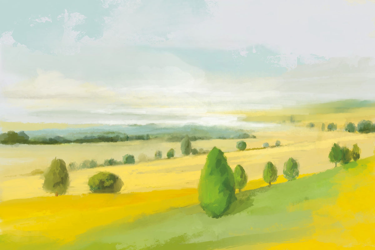 Sunlit Meadow Mural Wallpaper - pure wallpaper artwork