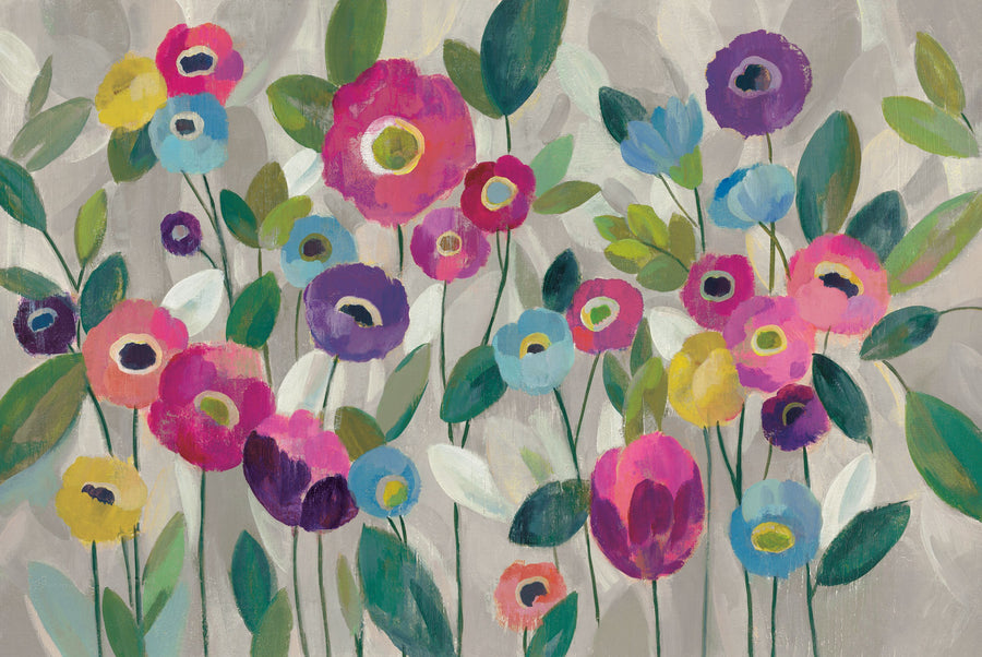 Fairy Tale Flowers V Pink Mural Wallpaper