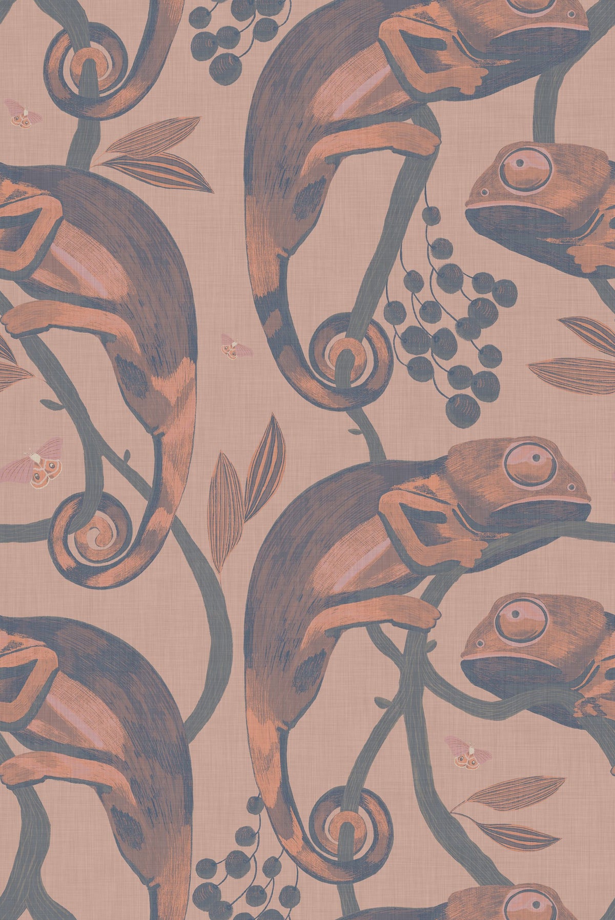 Chamelion Burnt Orange Mural Wallpaper - pure wallpaper artwork