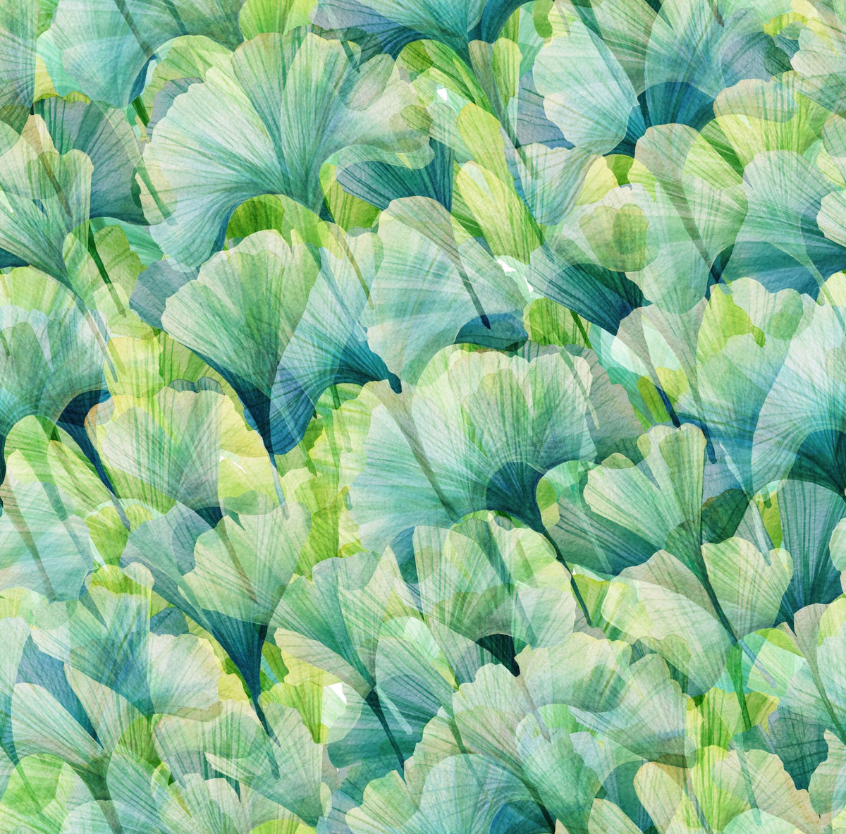 Ginkgo Cascade Mural Wallpaper - pure wallpaper artwork
