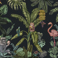Monkeys with Birds, Dark Mural Wallpaper - pure wallpaper artwork
