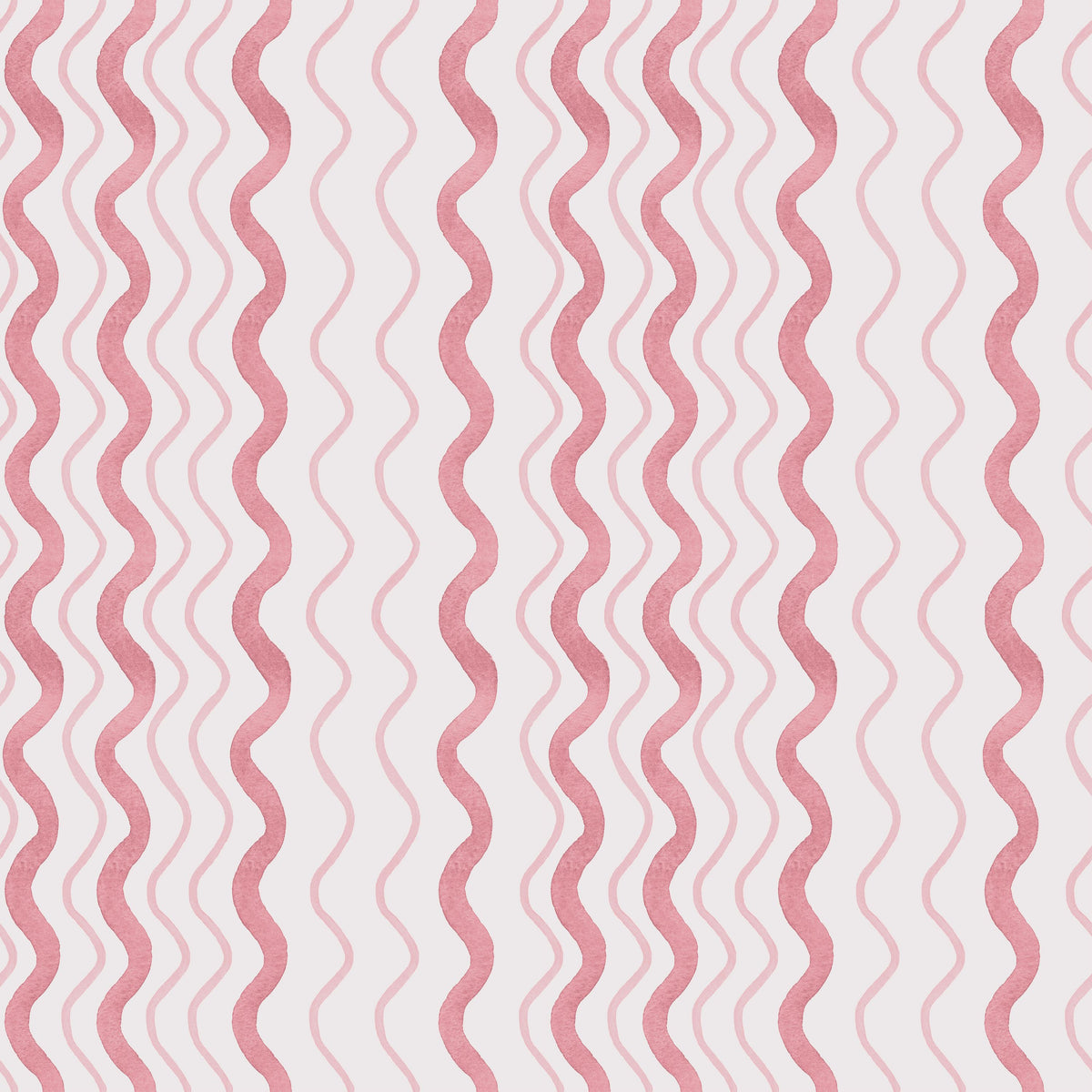 Wavy Stripes, Pink Mural Wallpaper - pure wallpaper artwork