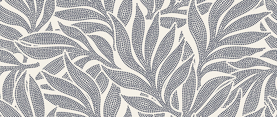 Botanical Wallpaper Mural – Leaf & Plant Wall Mural – Stippled Leaf printable artwork