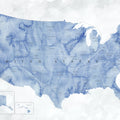 US State Map - Iria Wash Mural Wallpaper - pure wallpaper artwork